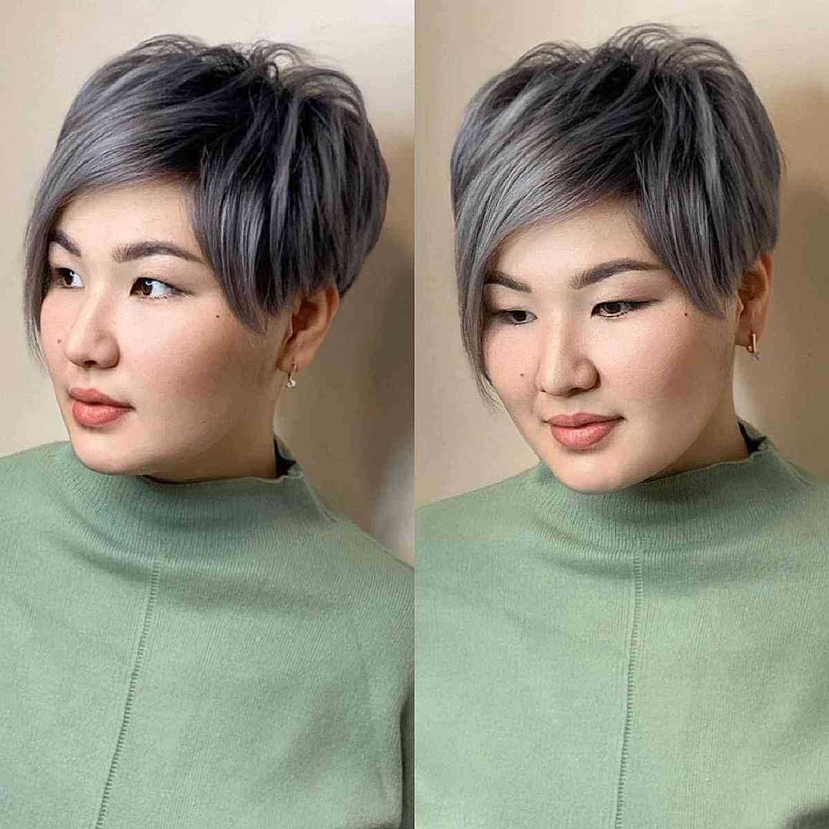 Effortless Pixie Bob with Extended Bangs