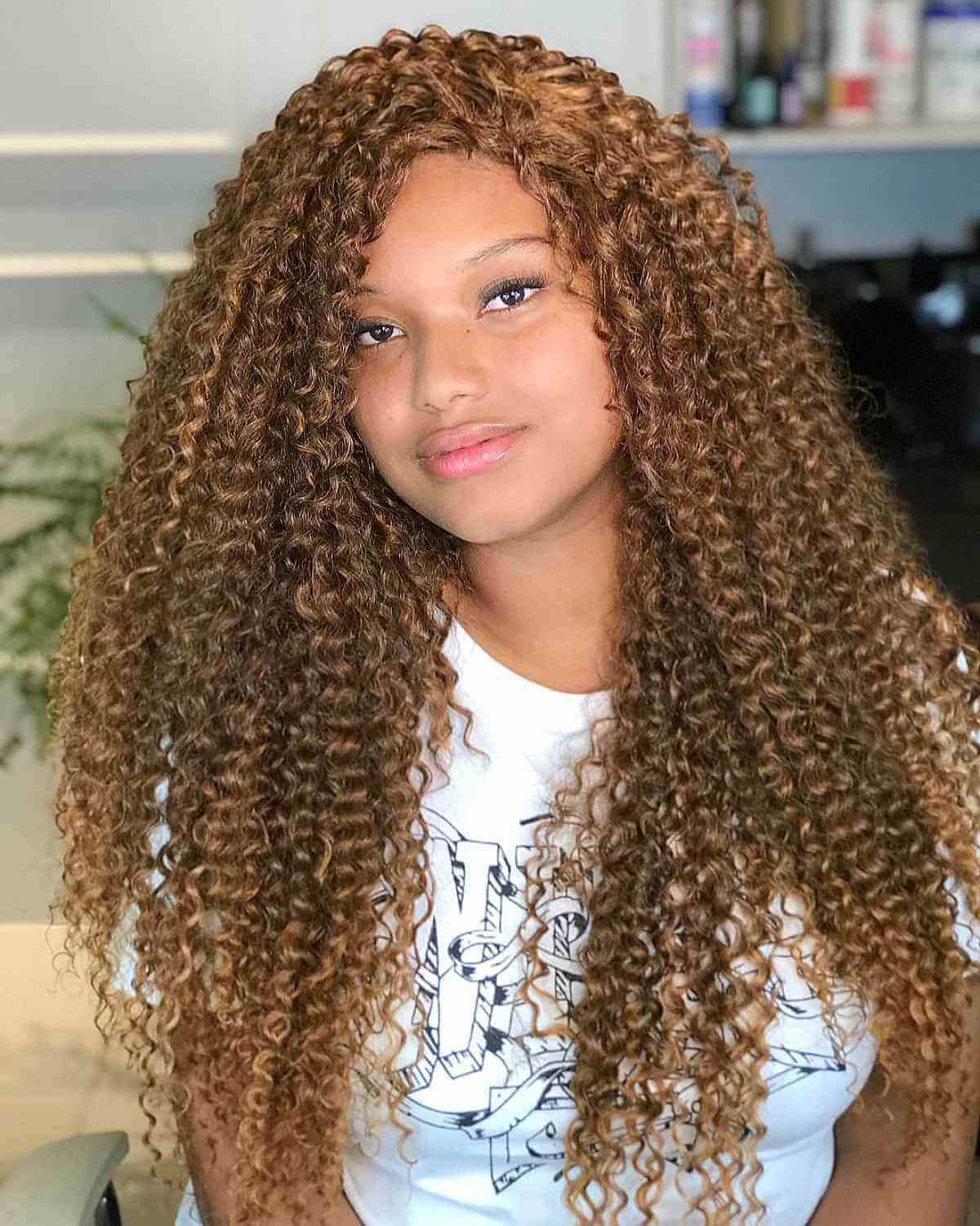 Luxuriously Long Naturally Curly Hair