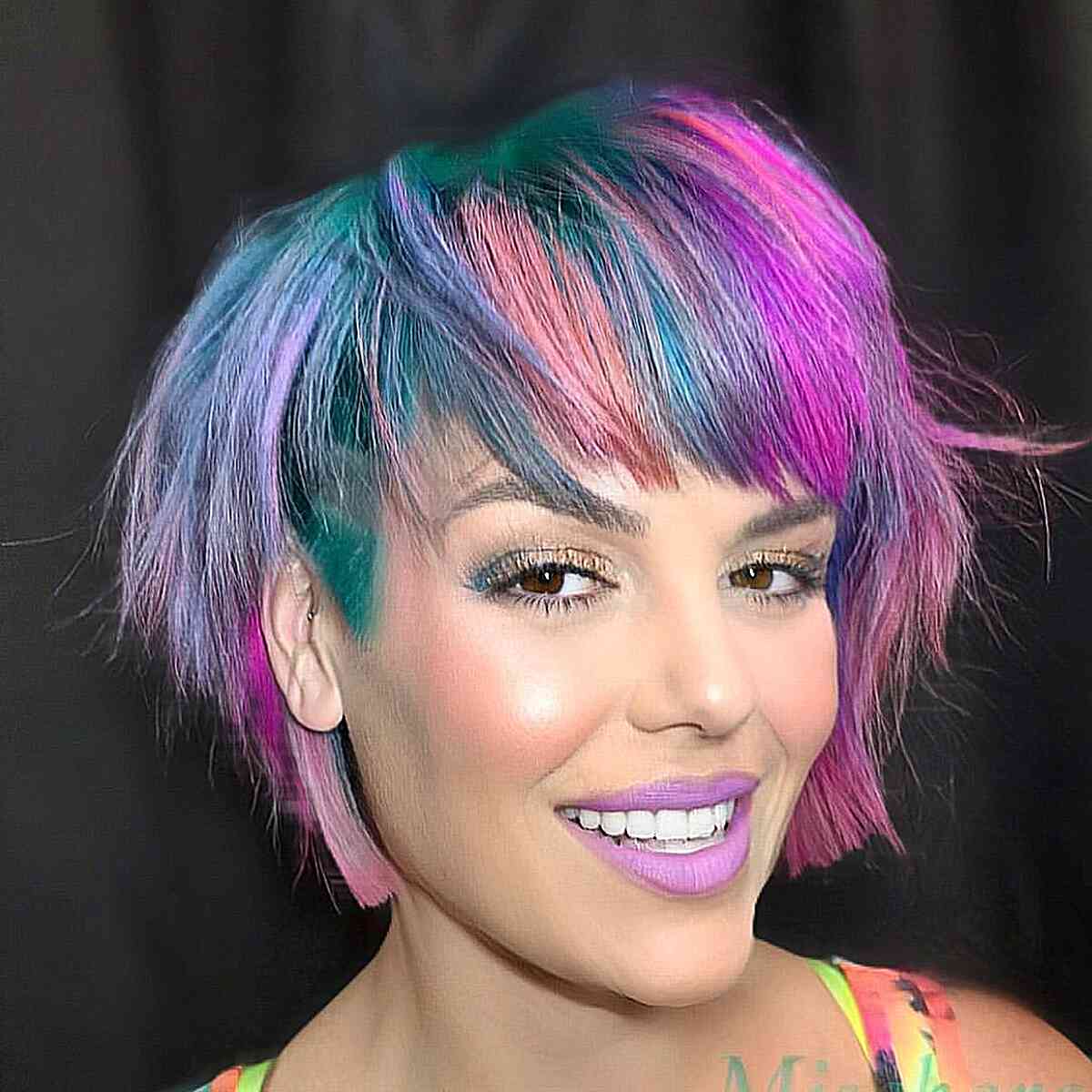 Magical Unicorn Bob for Short Straight Hair for Edgy Women