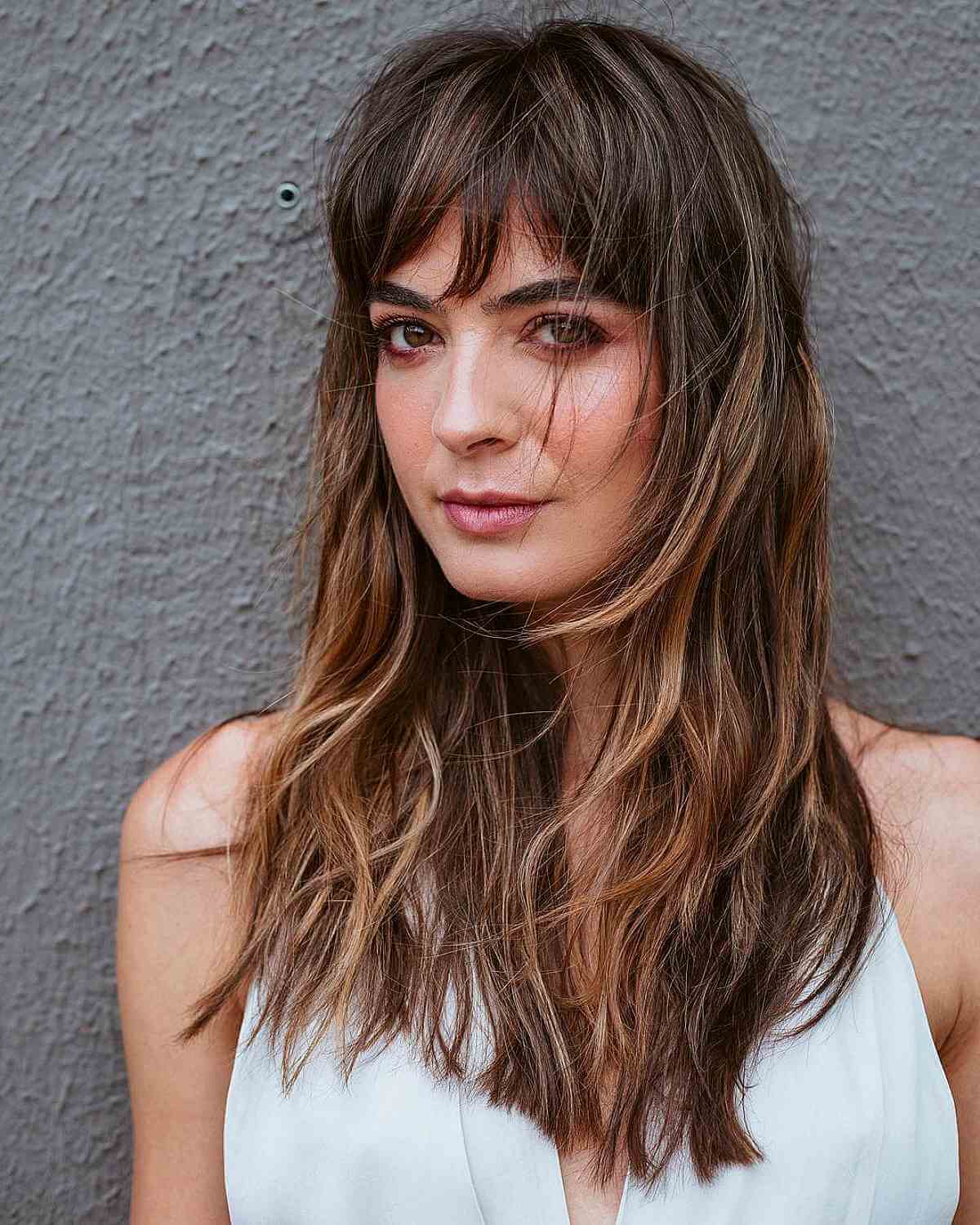 Medium Cut with Textured Layers and Bangs