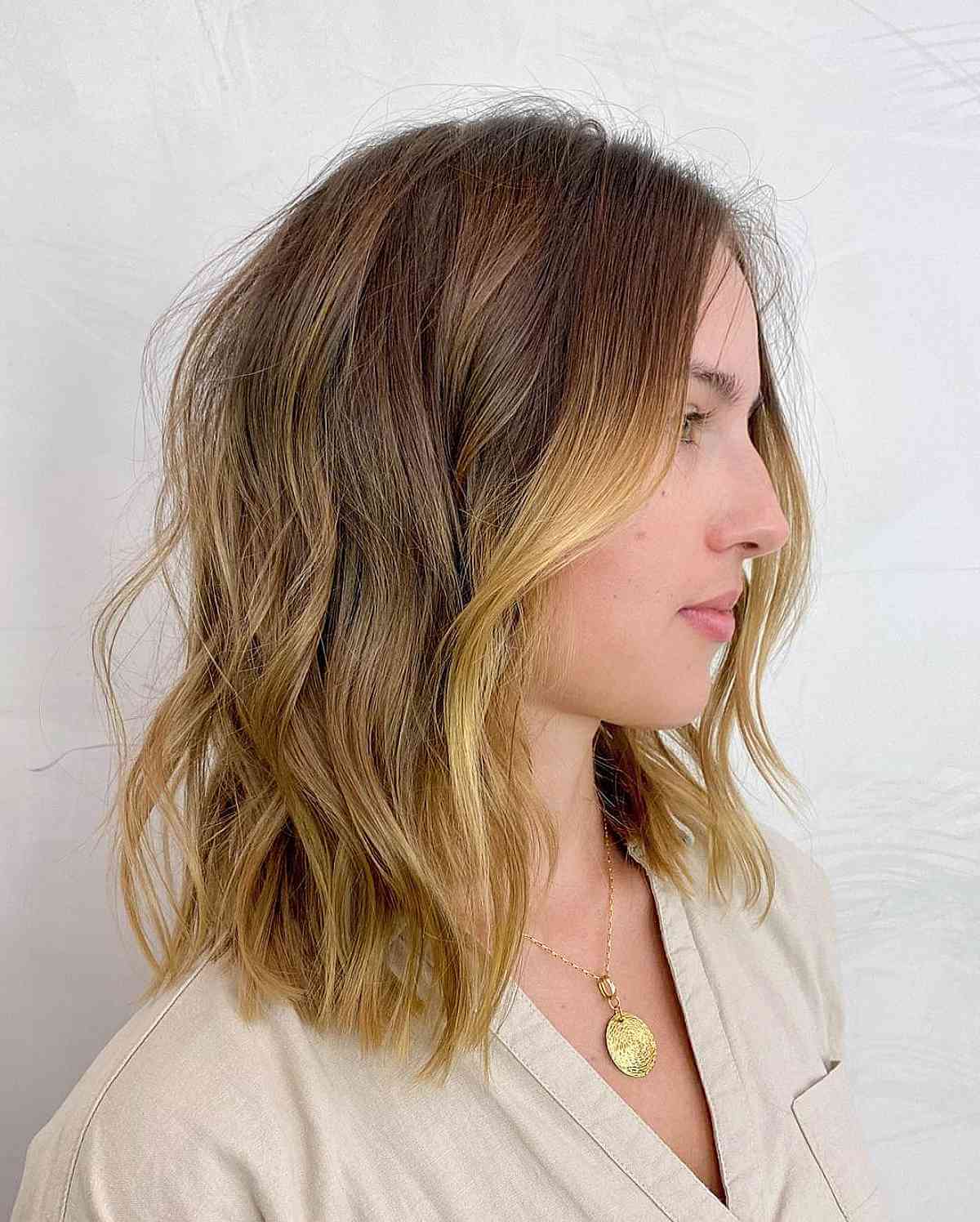 Medium-Length Bob with Effortless Beach Waves