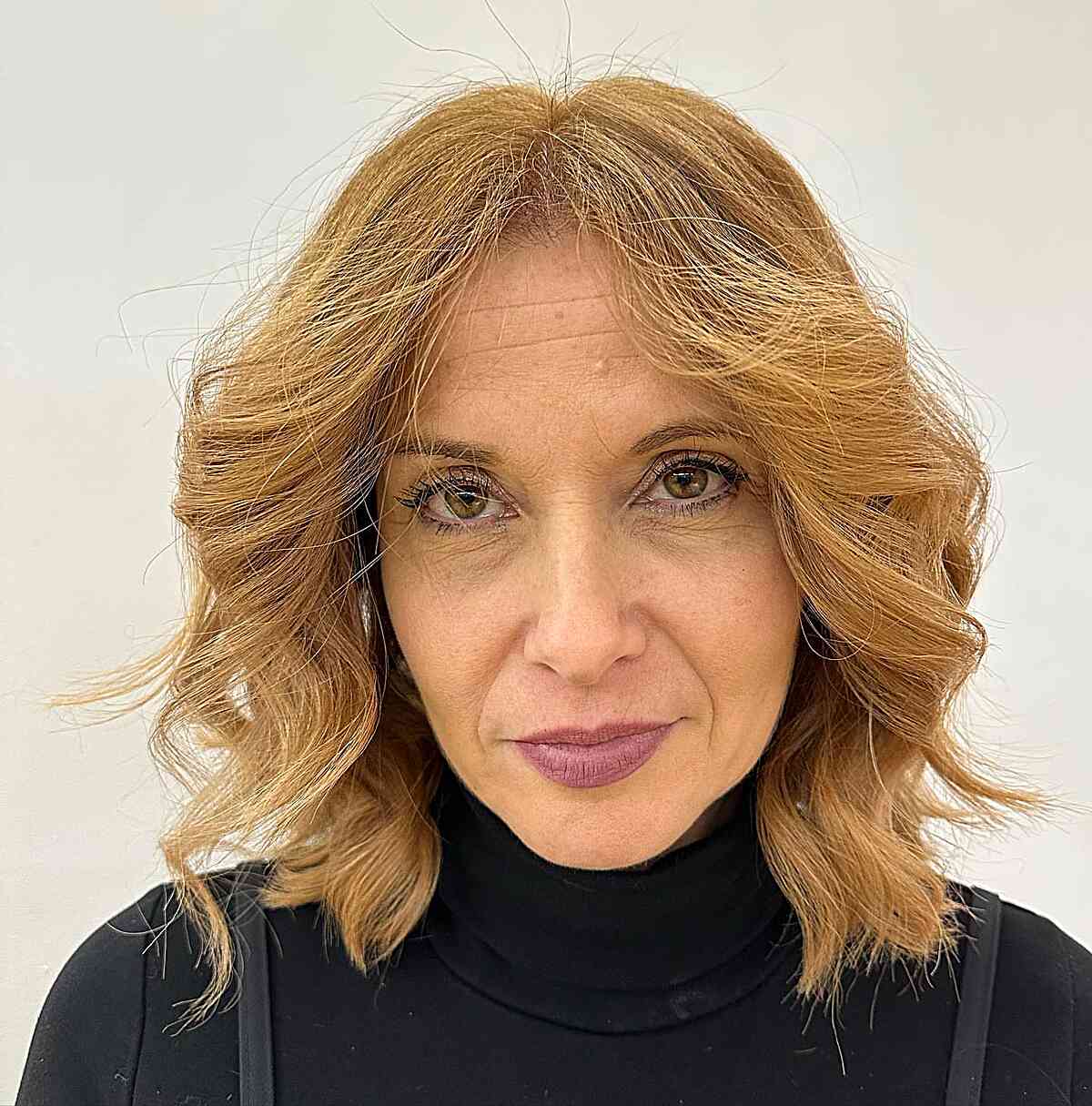 Mid-Length Haircut for Women Over 50