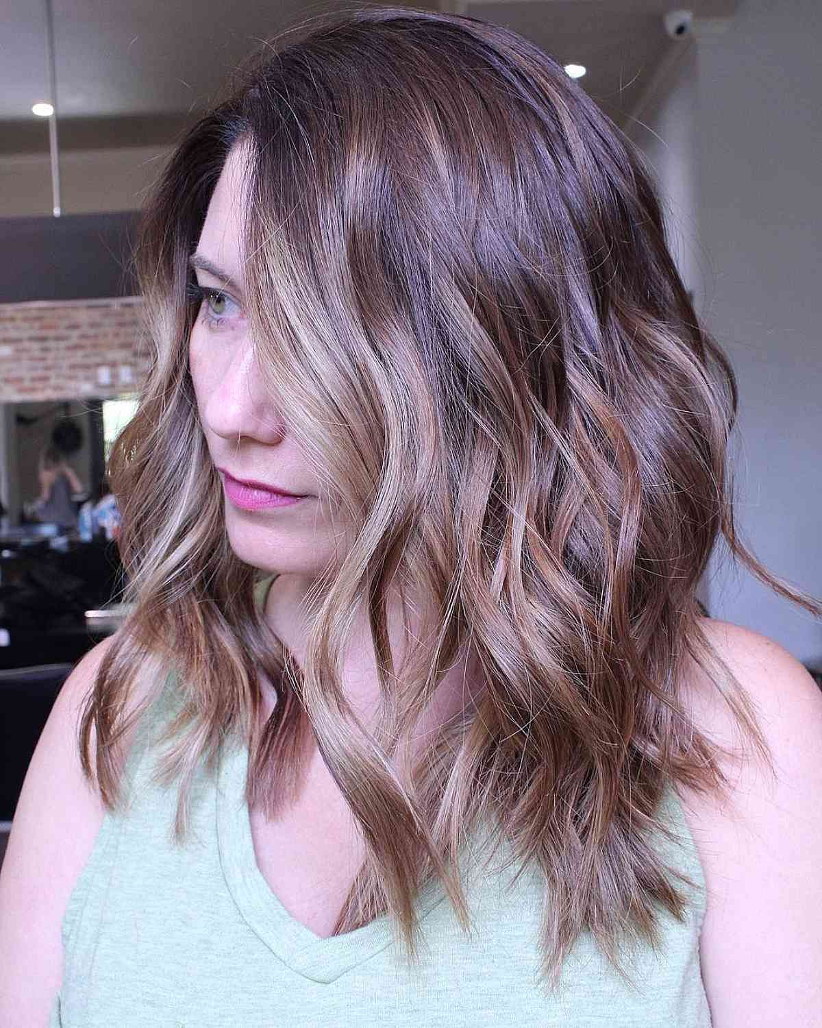 Medium-Length Hairstyle with Textured Tips for Summer