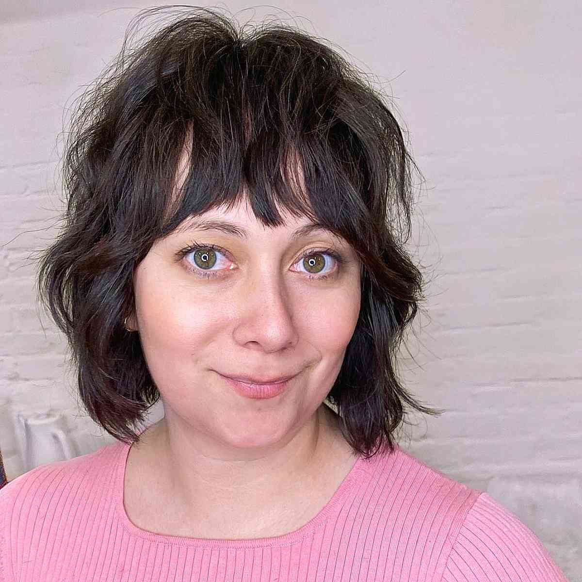 Medium-Length Layered Shaggy Bob