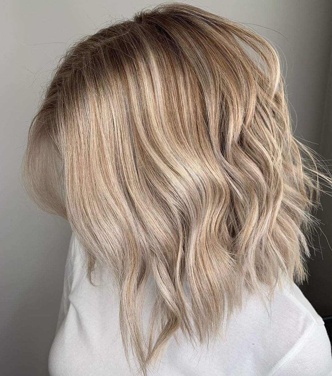 Medium-Length Silver Blonde