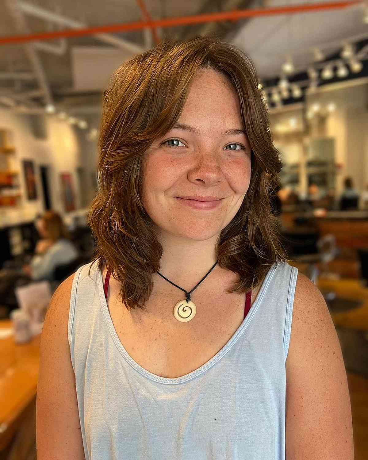 Medium-Length Soft Shag Wash-and-Go Look