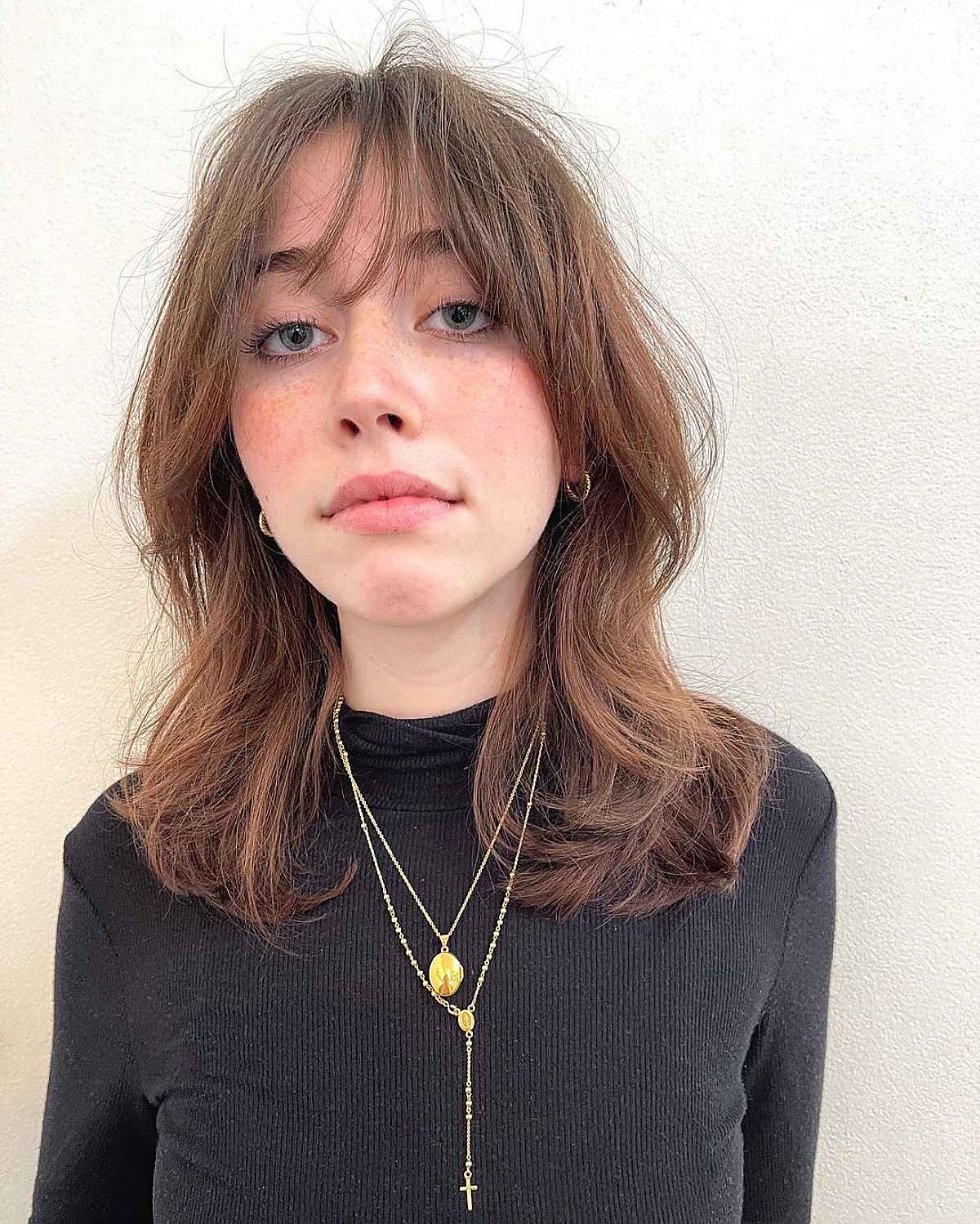 Medium Shag Cut with Long Layers