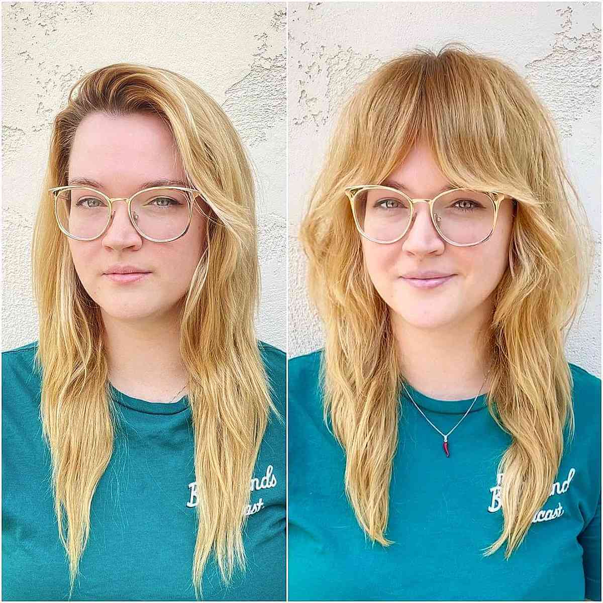 Medium Shag with a Gentle Bottleneck Curtain Fringe