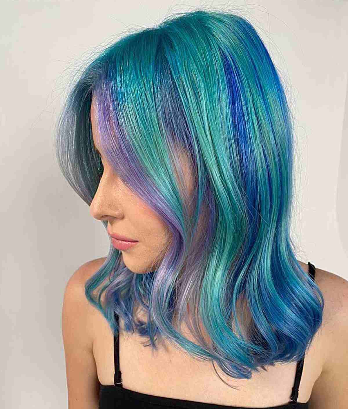 Mermaid Melt Technique for Thick Wavy Tresses