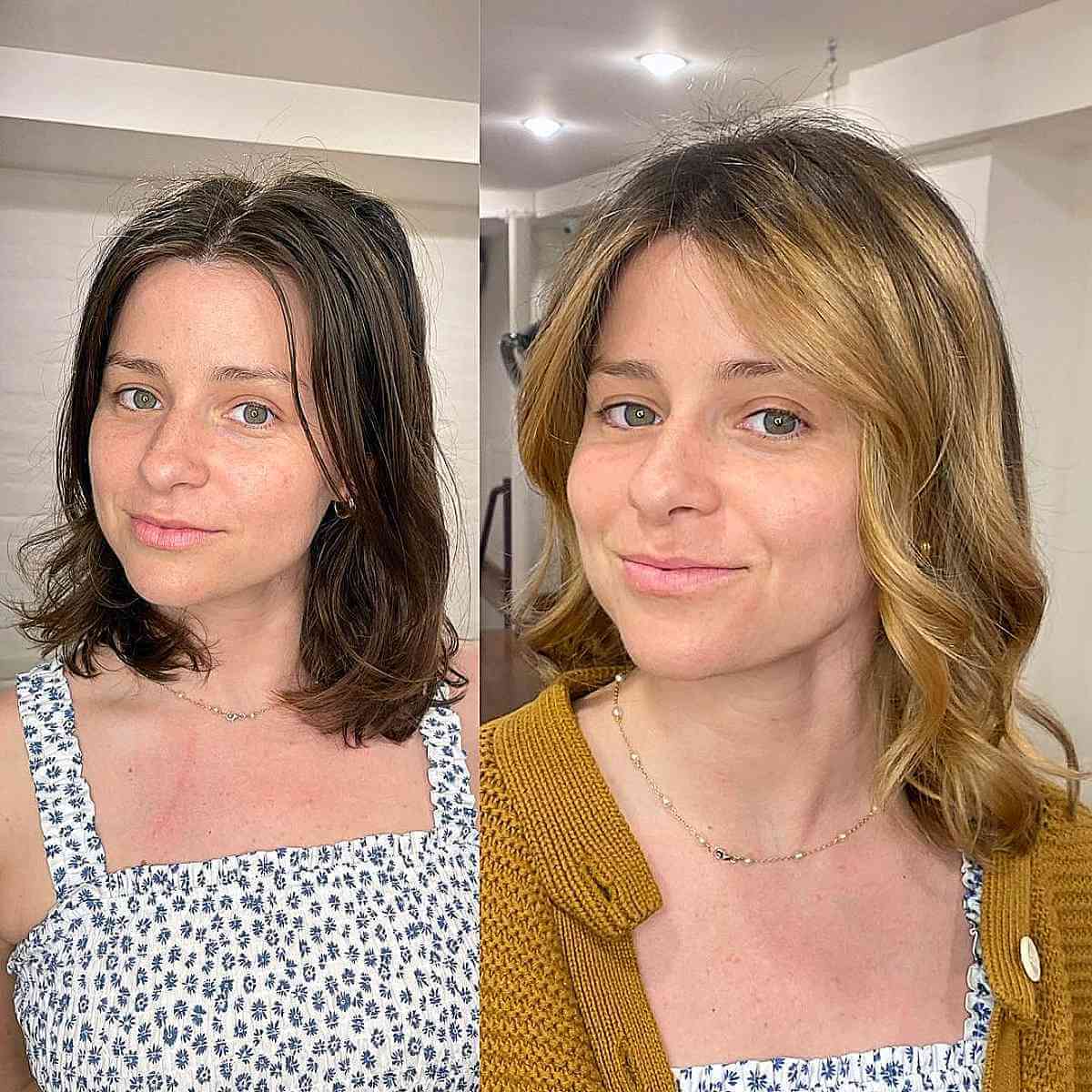 Mid-Length Wavy Hairstyle