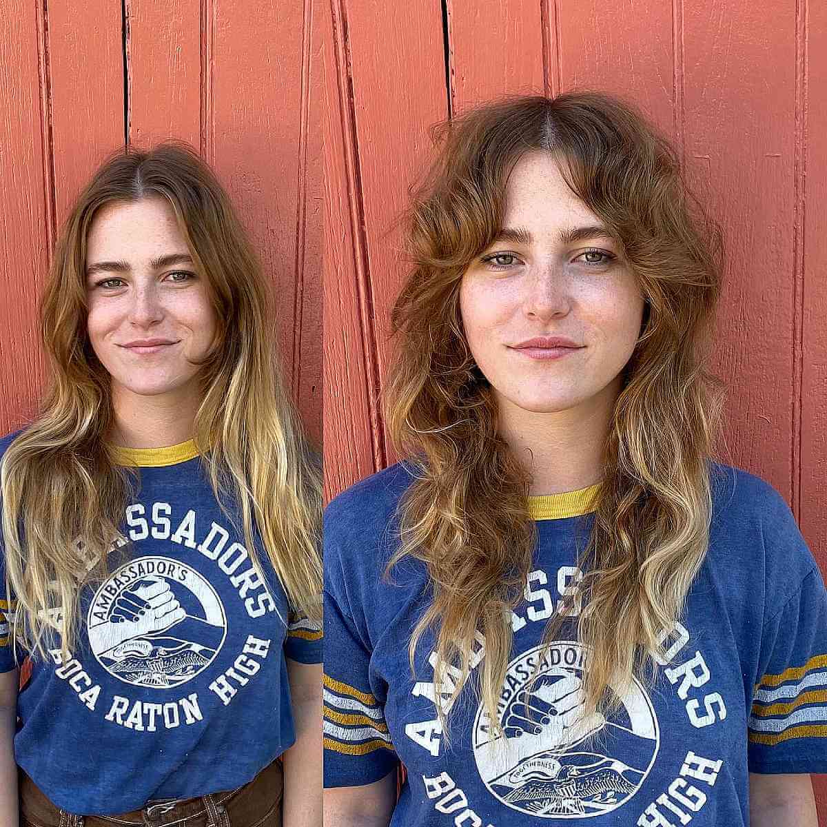 Middle Part Shag with Textured Layers for Long Fine Hair