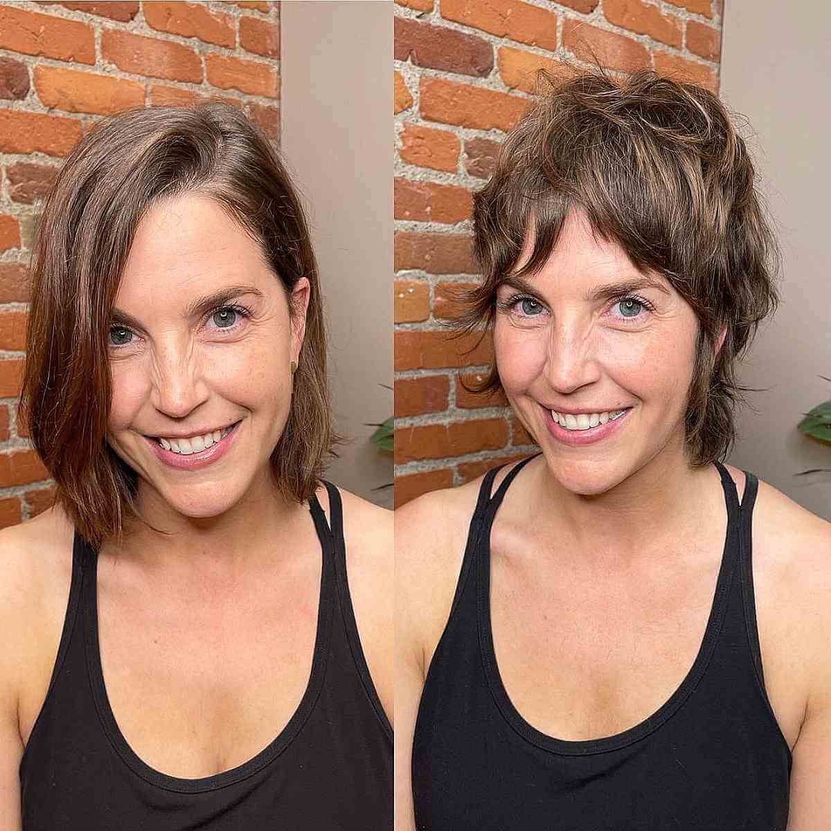 Mini Shullet Hairstyle Featuring a Shaggy Fringe