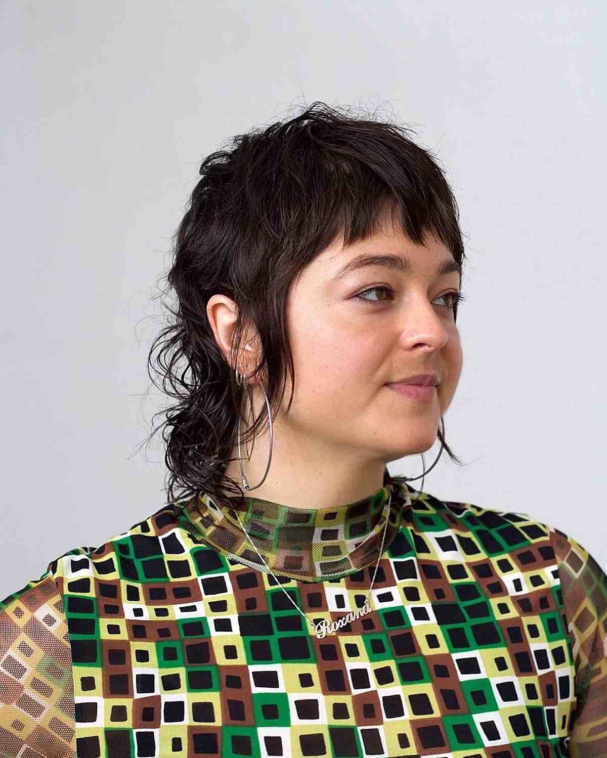 Long Pixie Shag Mullet with Framing Layers and Bangs