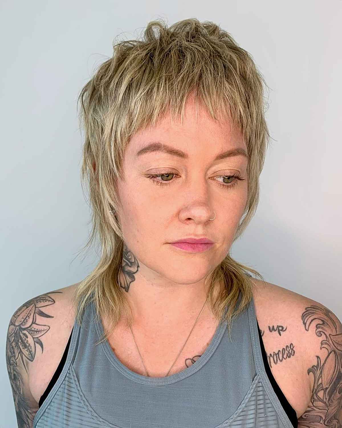 Mullet with Cute Bangs