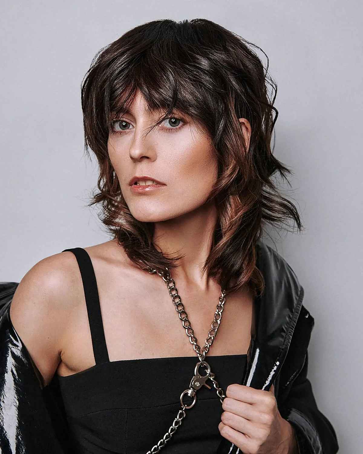 Mullet Wolf Hairstyle with Gentle Waves