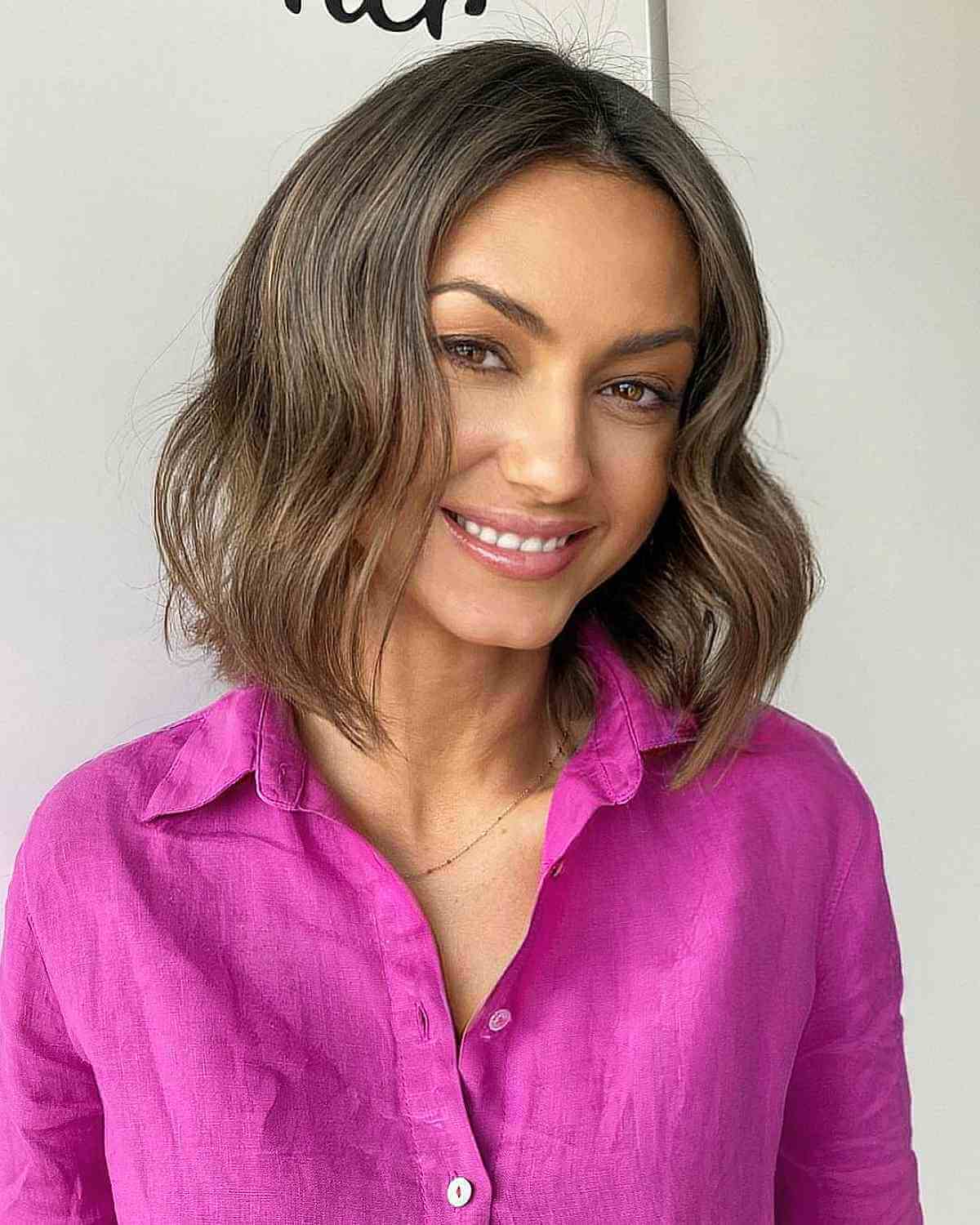 Neck-Length Bob Featuring Gentle Waves