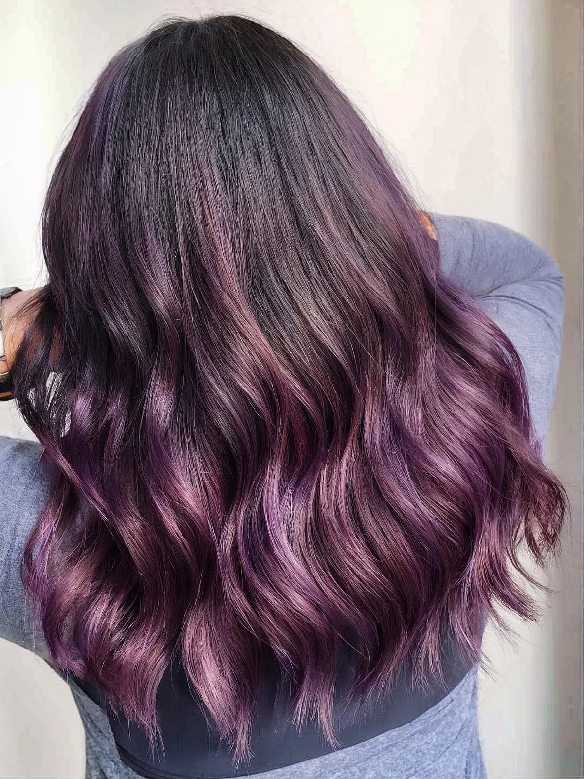 Pastel Pink Balayage Shimmers Winter Hair Hue