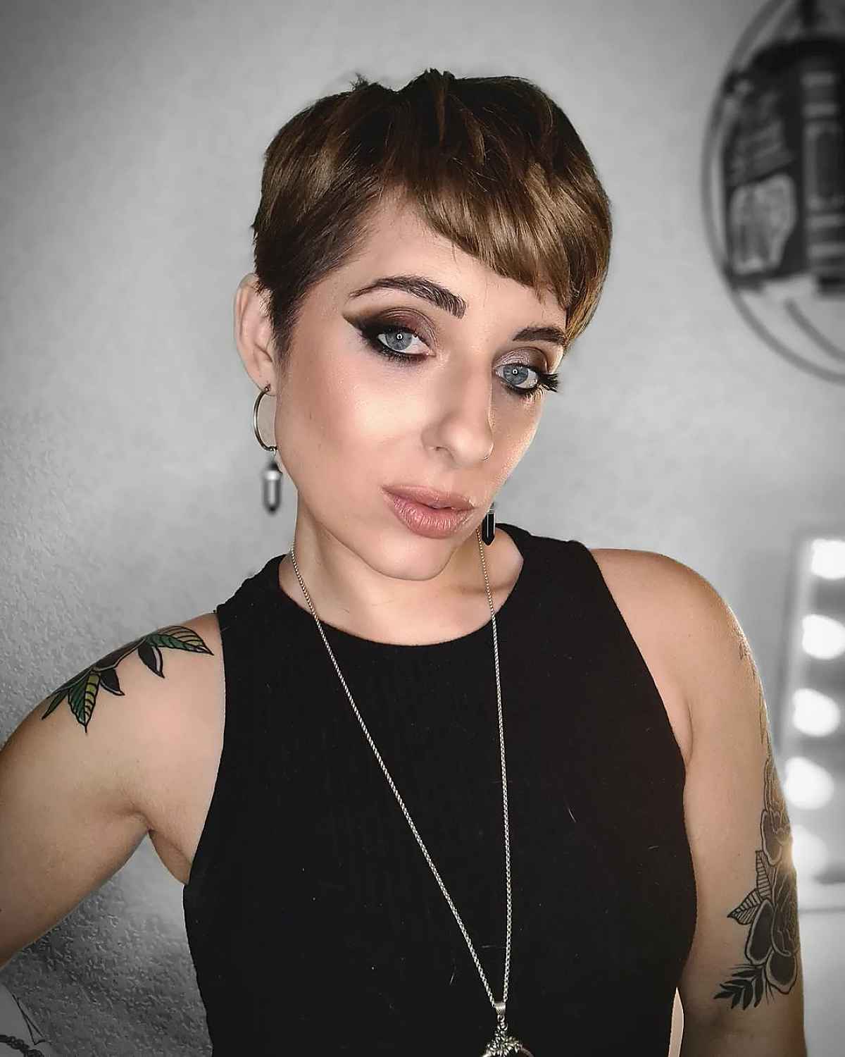 Pixie Cut Featuring Micro Bangs