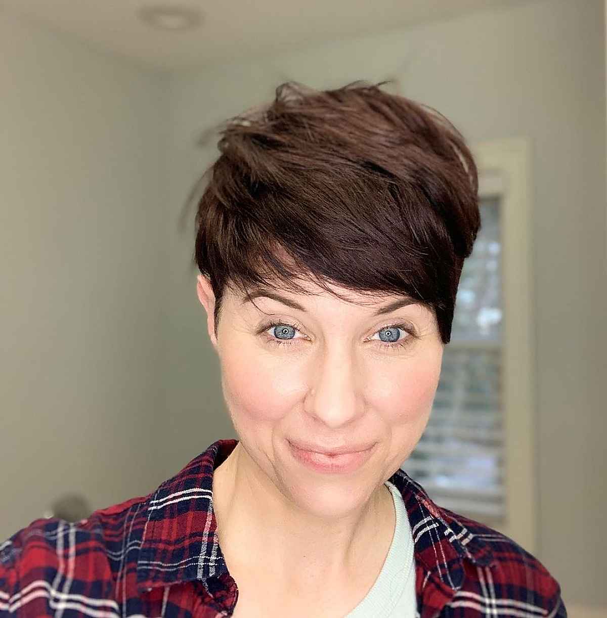 Pixie Cut with Delicate Layers for Thick Hair