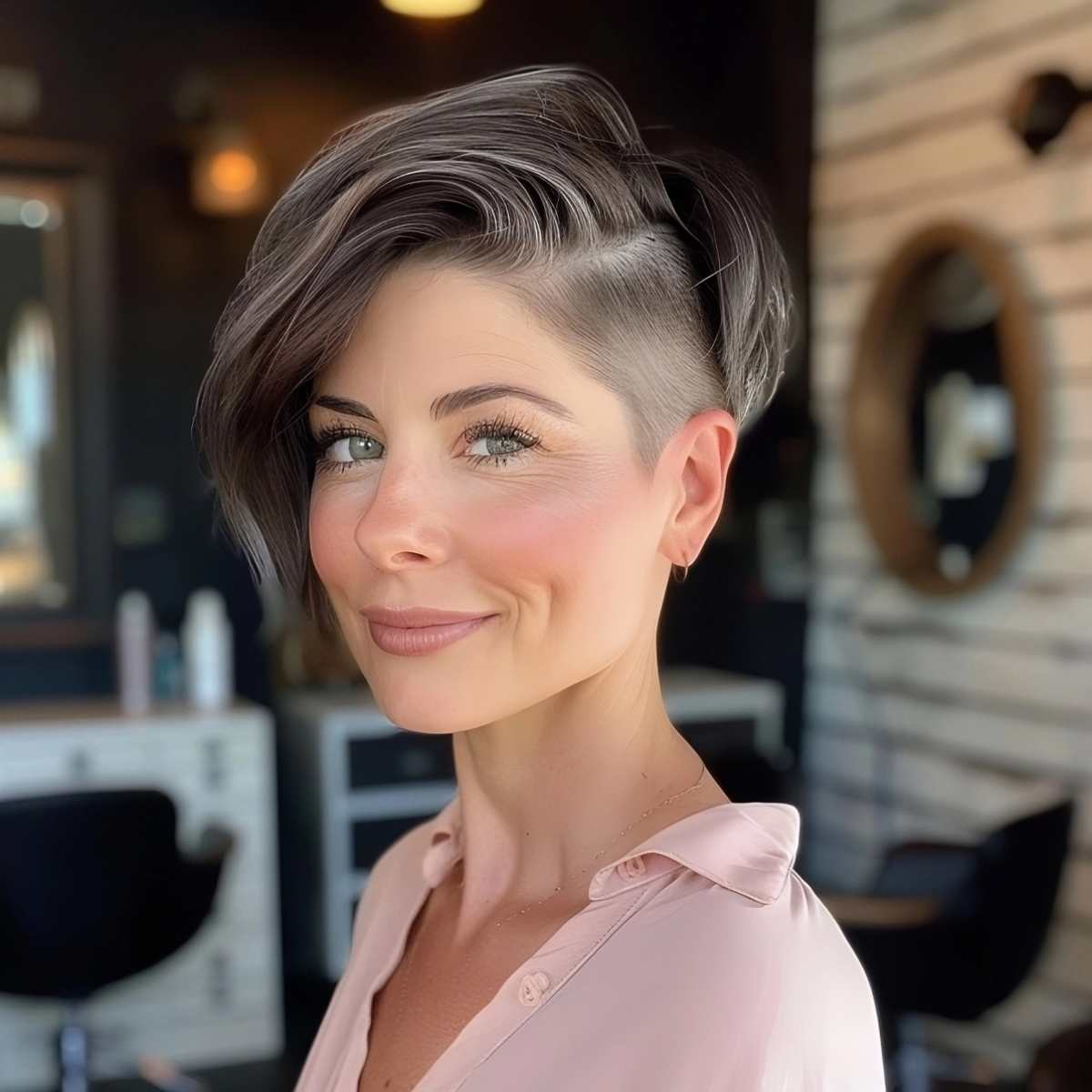 Pixie undercut for short thick hair