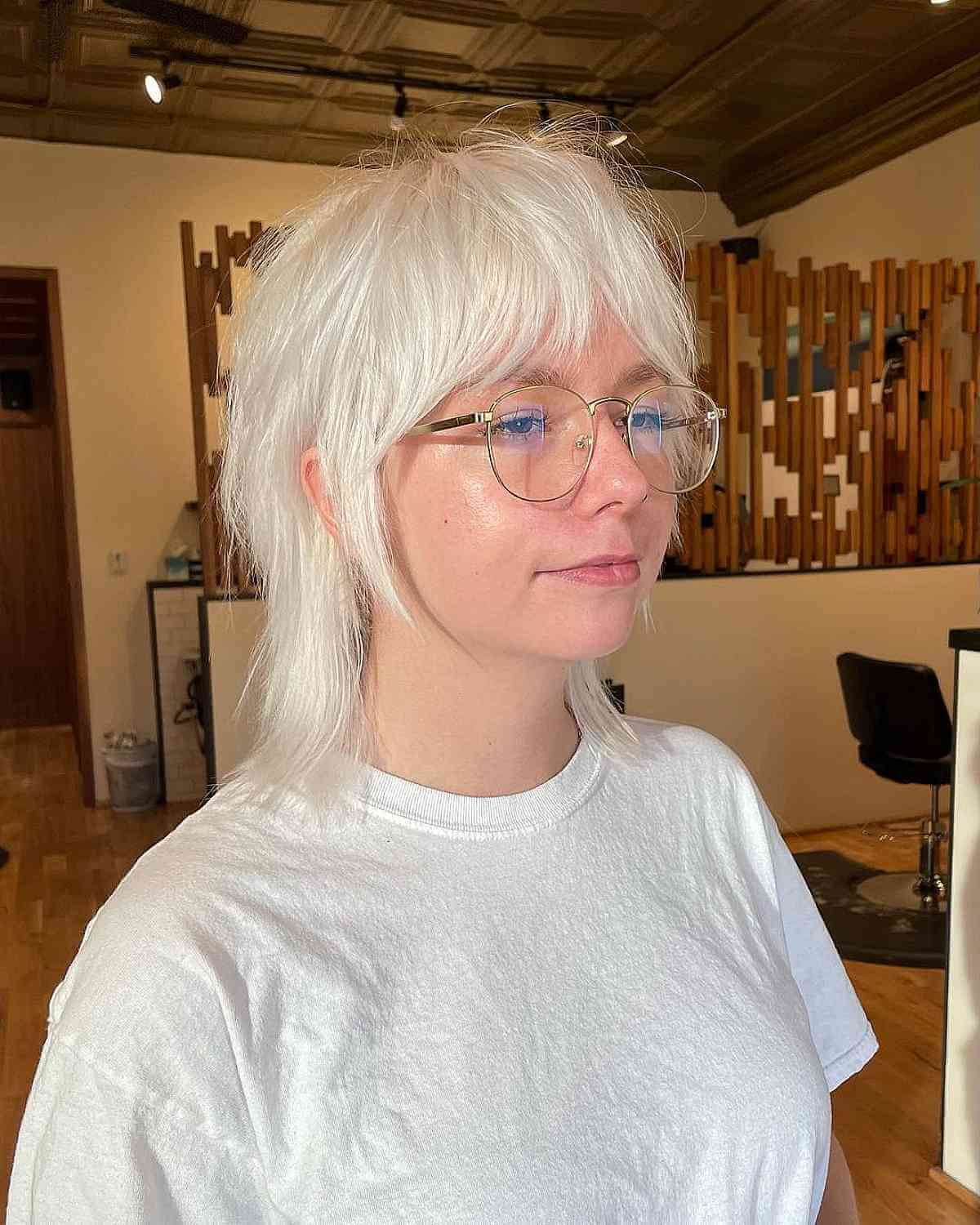 Platinum Mid-Length Mullet