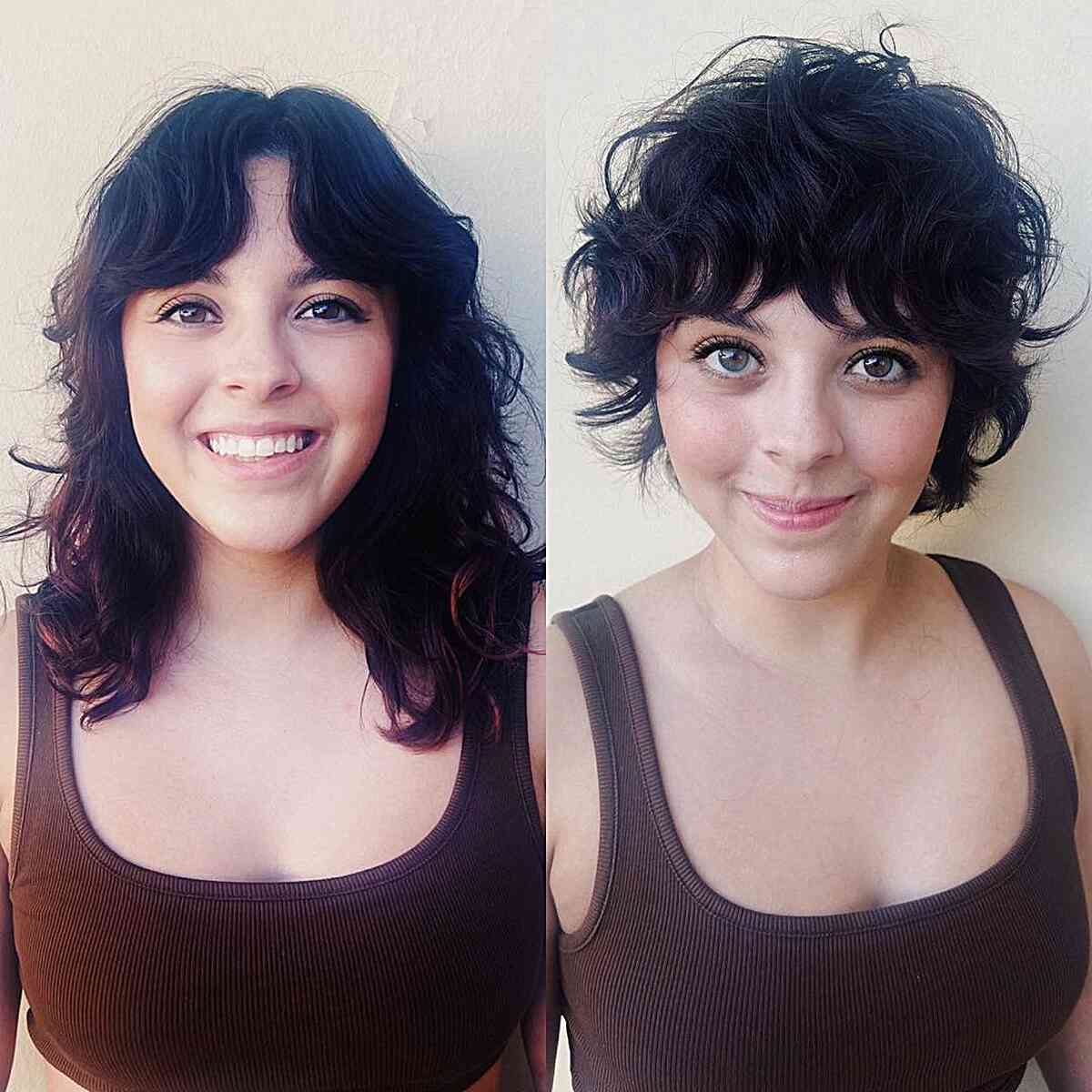 Playful Shaggy Butterfly Bob Style with Fringe