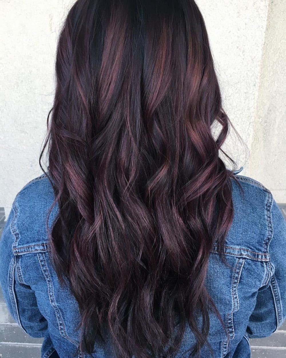 Plum and Jet Black Balayage