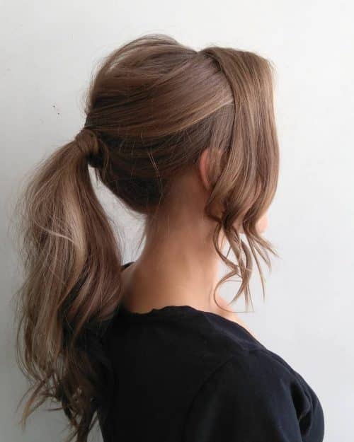 Ponytail Featuring Side Bangs