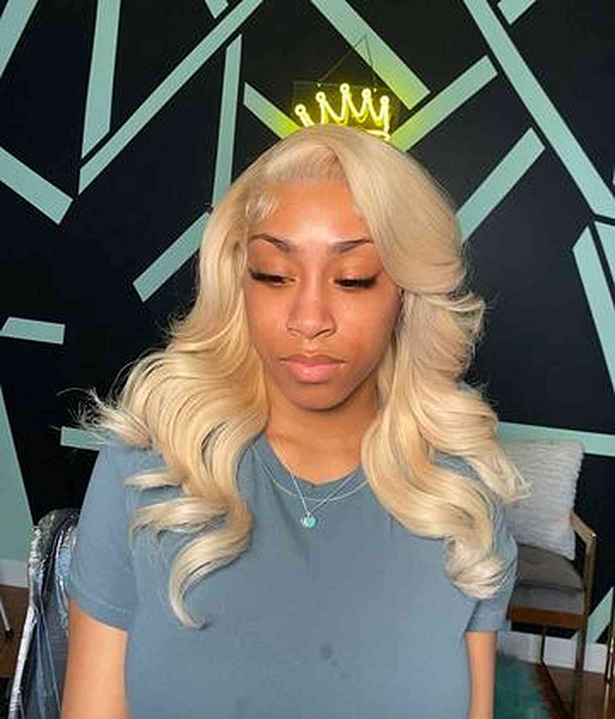 Radiant Blonde Weave Hairstyle for Black Ladies