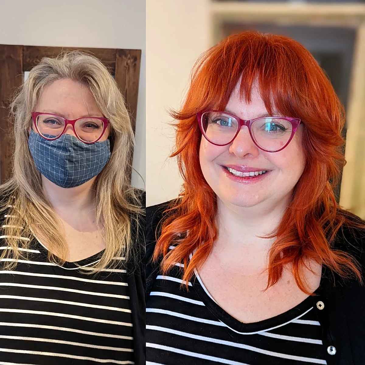 Radiant Copper Shag with Bardot Bangs