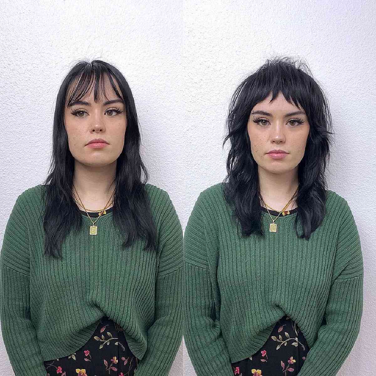 Razor Cut Featuring Textured Layers and Bangs