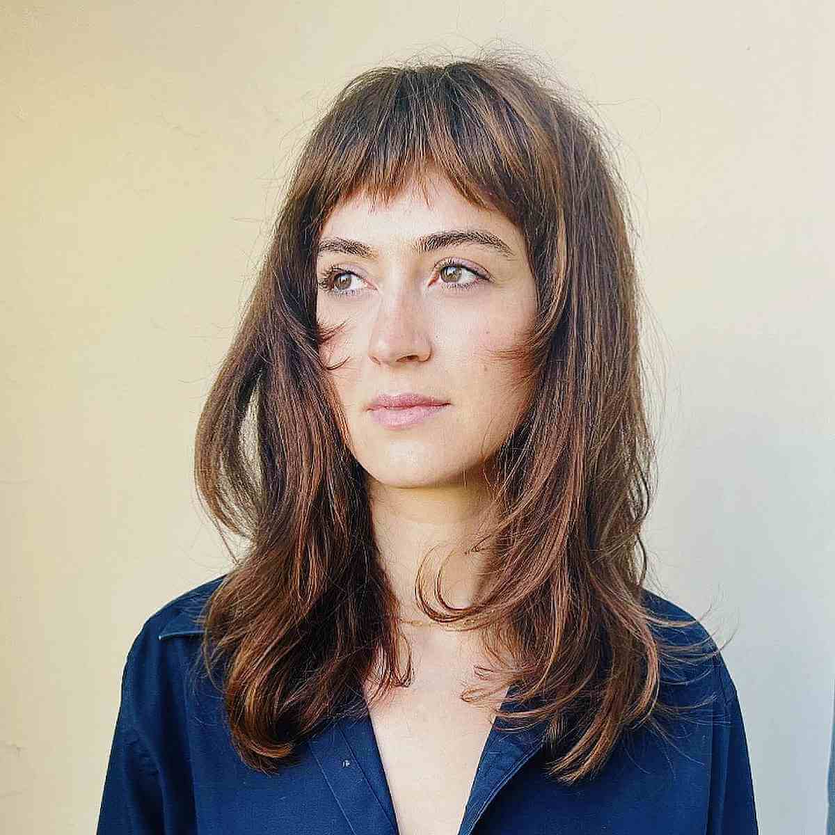 Razor Cut Face-Framing Layers for Shoulder-Length Hair