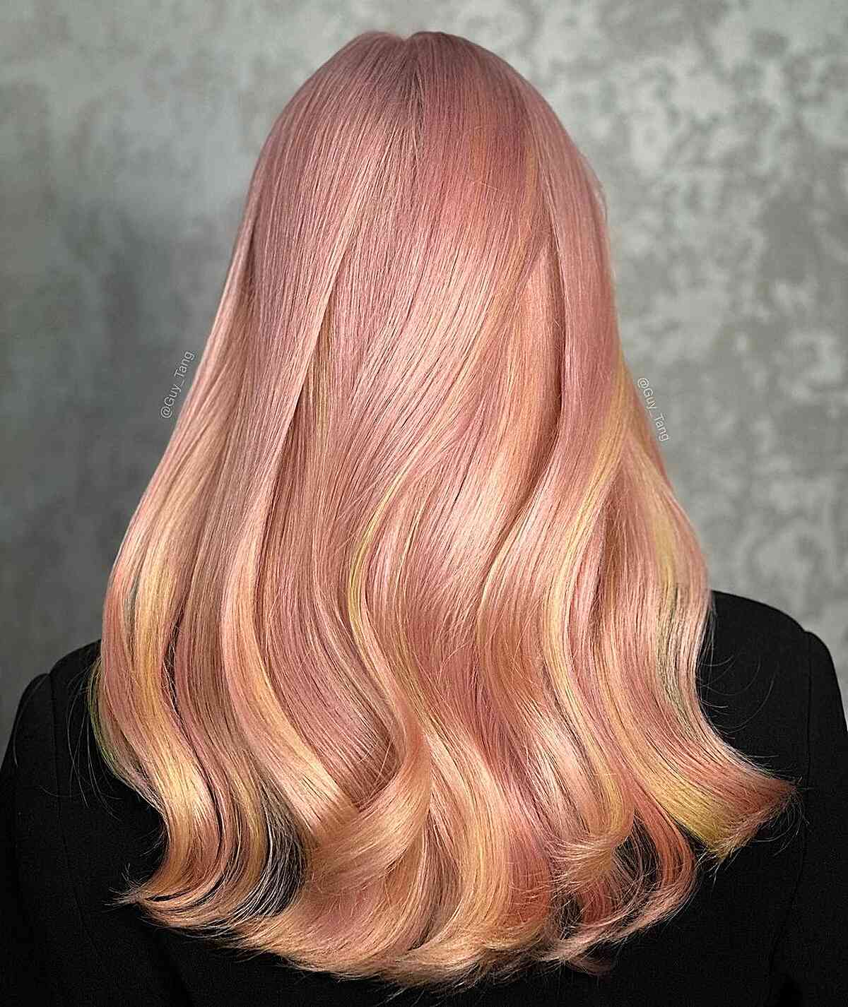 Refreshing Pink Lemonade Balayage Hair