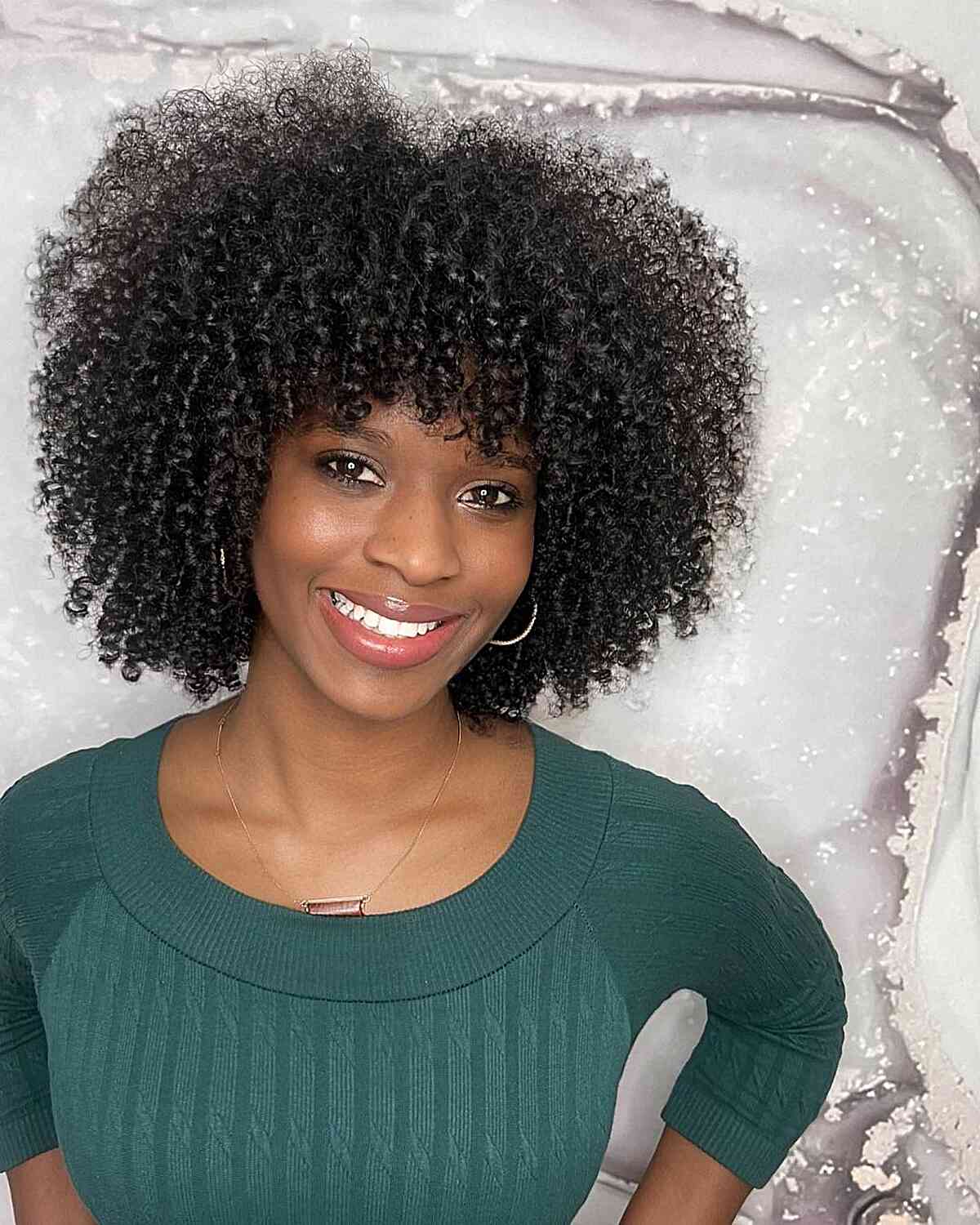 Rezo Cut for Defined Curls for Black Women with thick hair