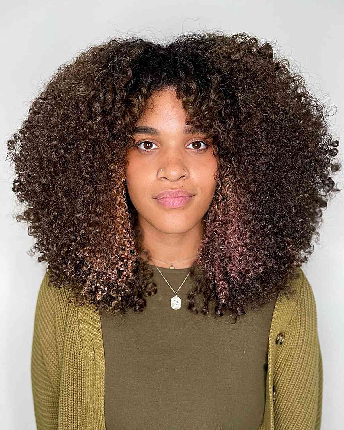 Natural Rezo Cut-Inspired Lush Curls with a Center Part for Black Women