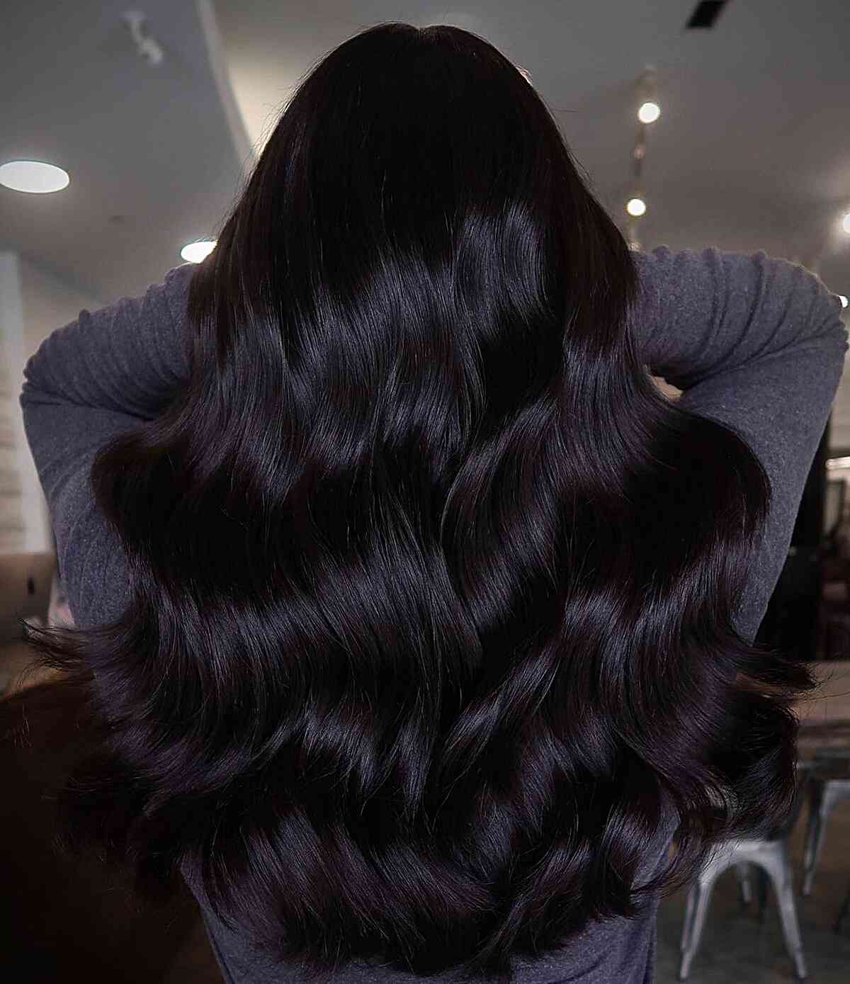 Rich Chocolate Brunette Hair Color for ladies with longer hair