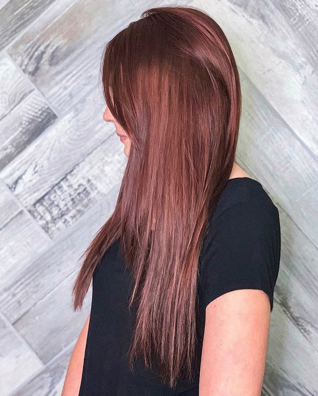 rich chocolate merlot burgundy hair