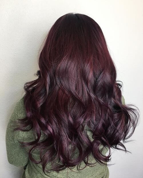 Rich Port Wine Burgundy Hair