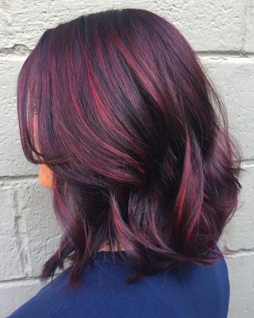 Deep Red Balayage hairstyle