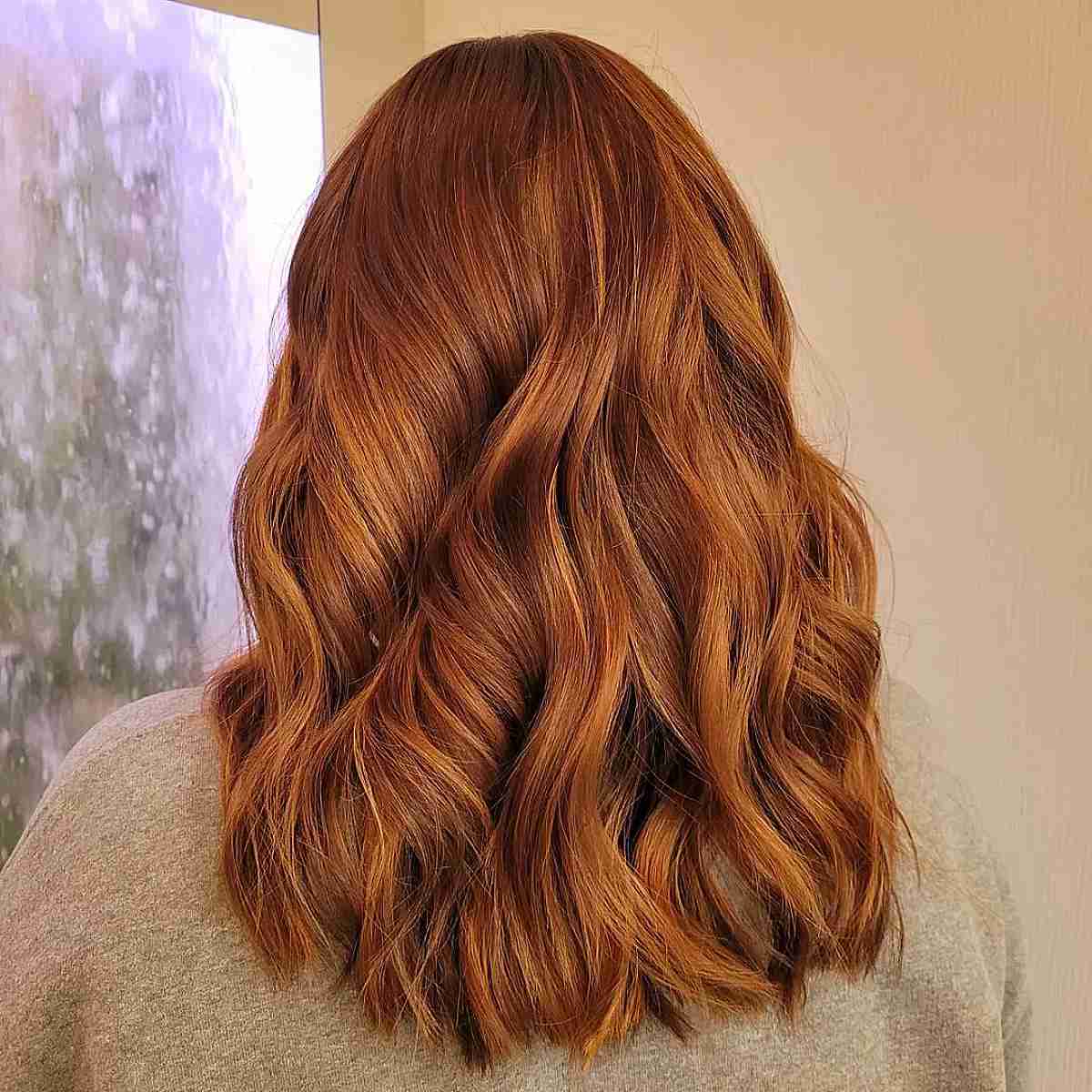 Rich Strawberry Blonde and Copper Balayage