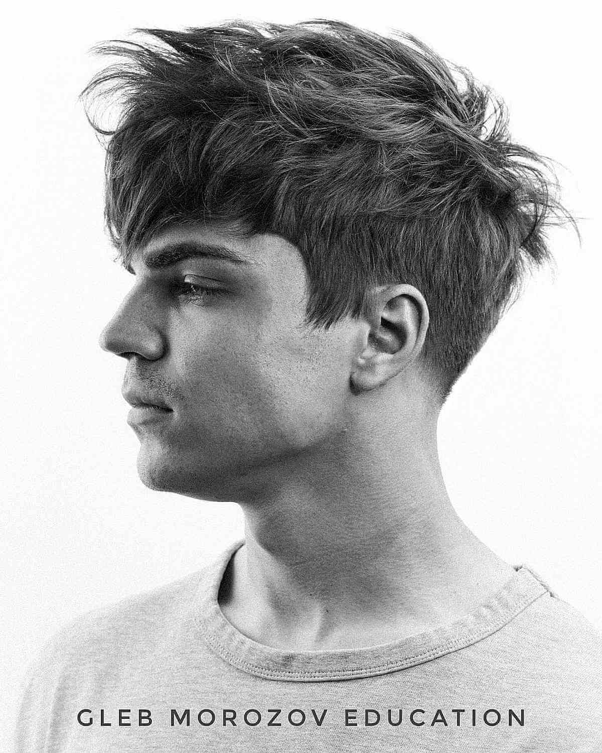 Richly Textured Short Hairstyle for Men with Thick Hair