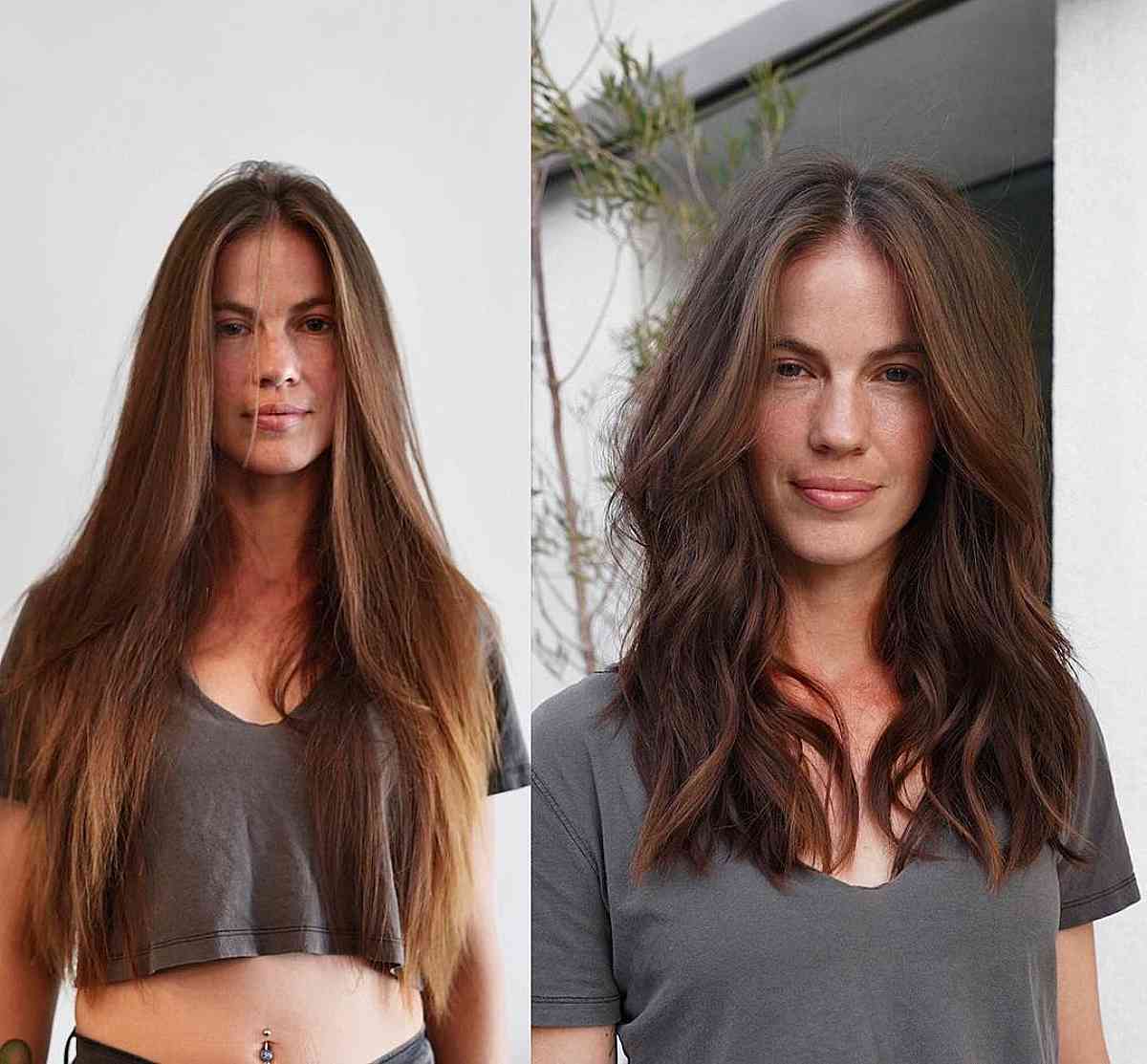 Seamless Medium-Length Face-Framing Layers