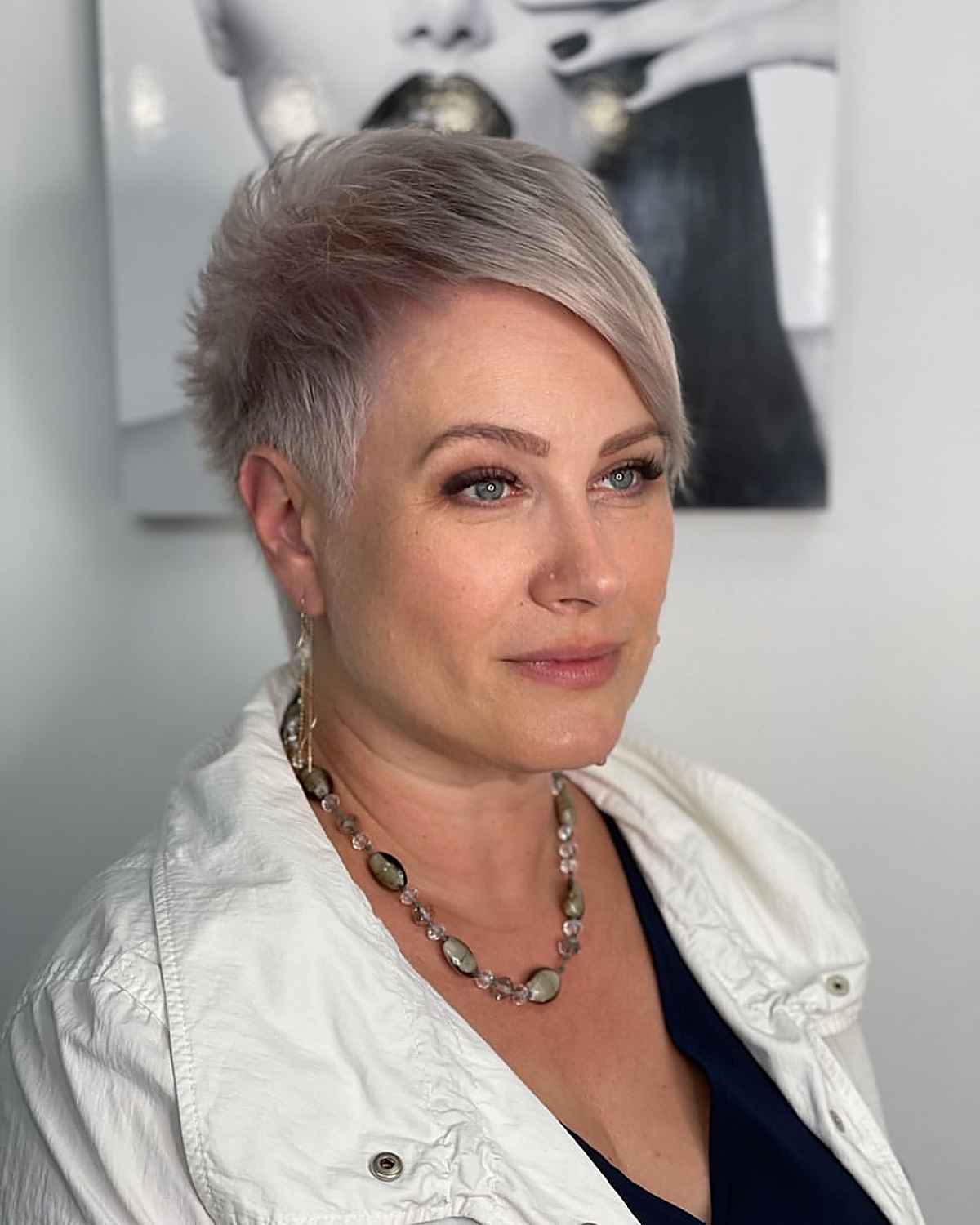 Short Pixie Cut with Extended Bangs