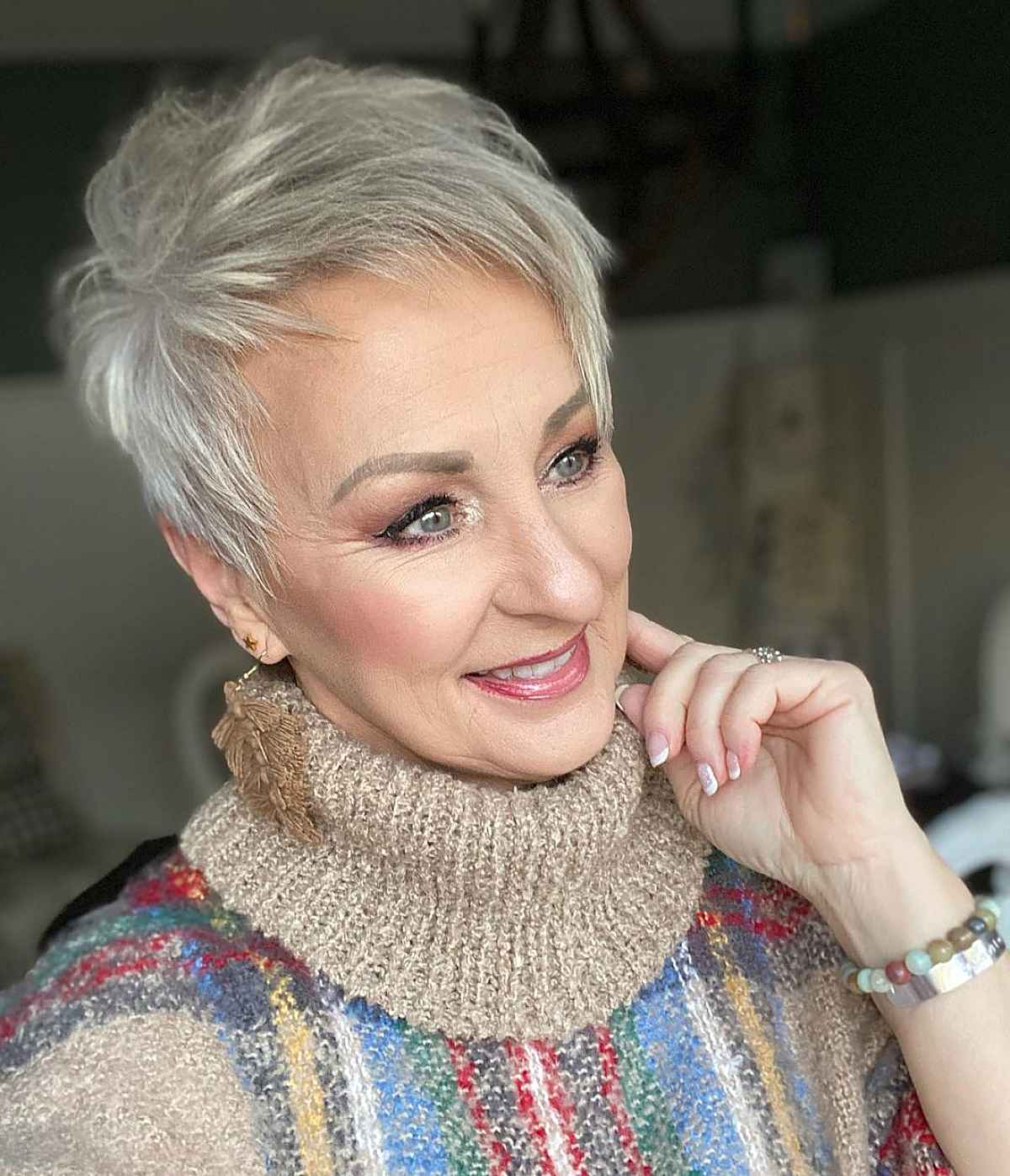 Shorter Layered Pixie Crop