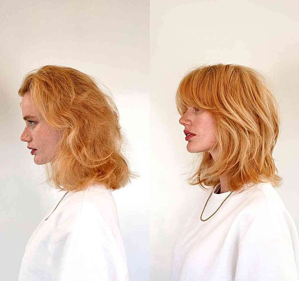 Shoulder-Length 90s Layered Cut on a Bob Style
