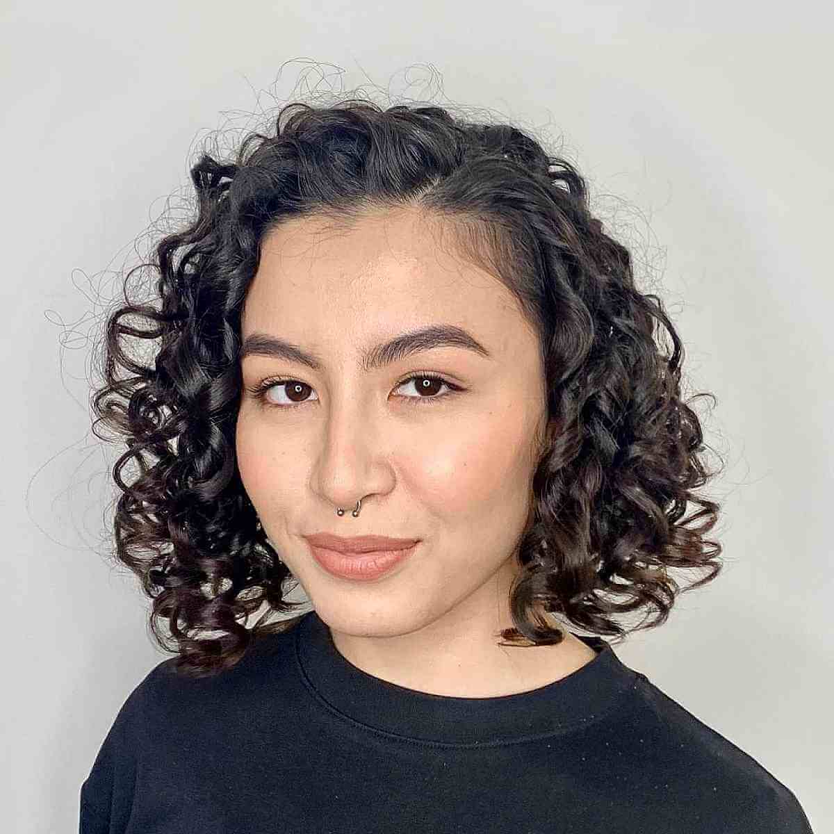 Shoulder-Length Curly Bob