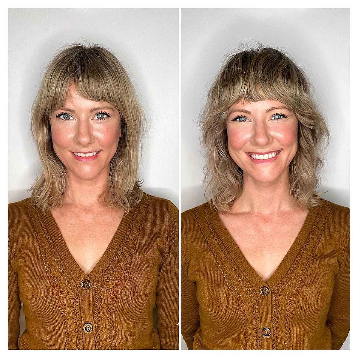 Shoulder-Length Shag Featuring Razored Layers