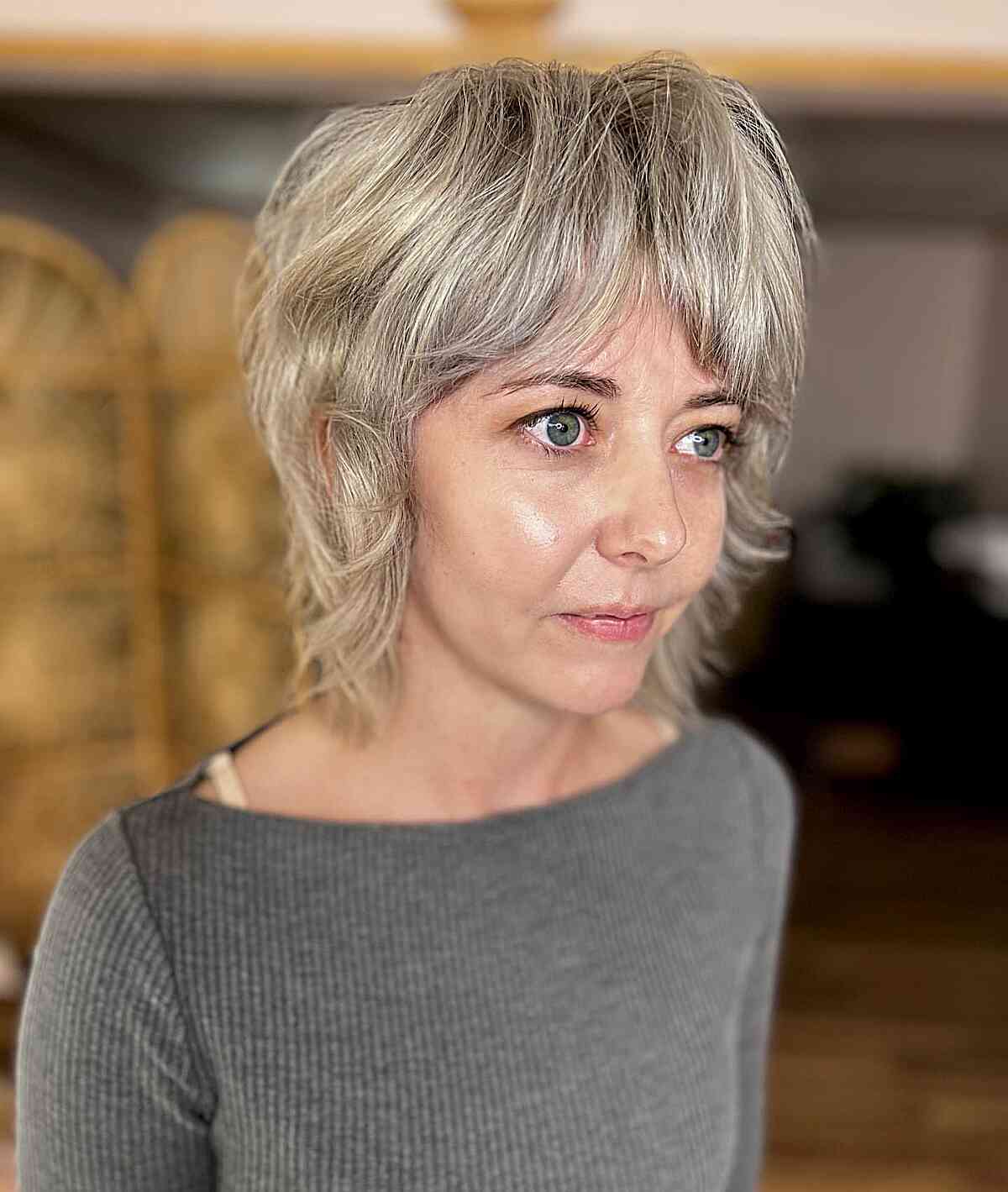 Short Shullet Featuring Gentle Layers and Fringe