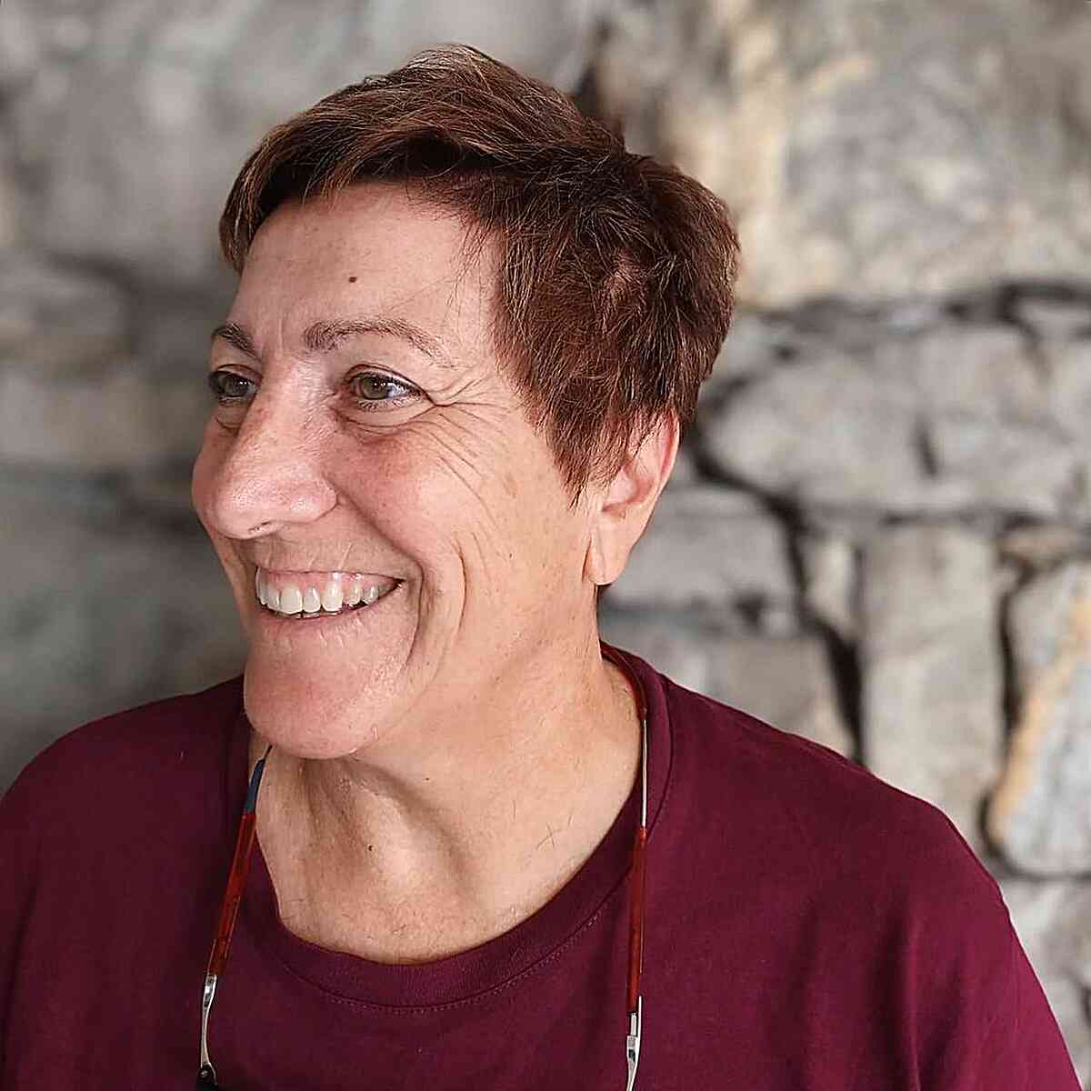 Wash-and-Wear Side Part Pixie Hairstyle for Women Aged 50 with Thinning Hair