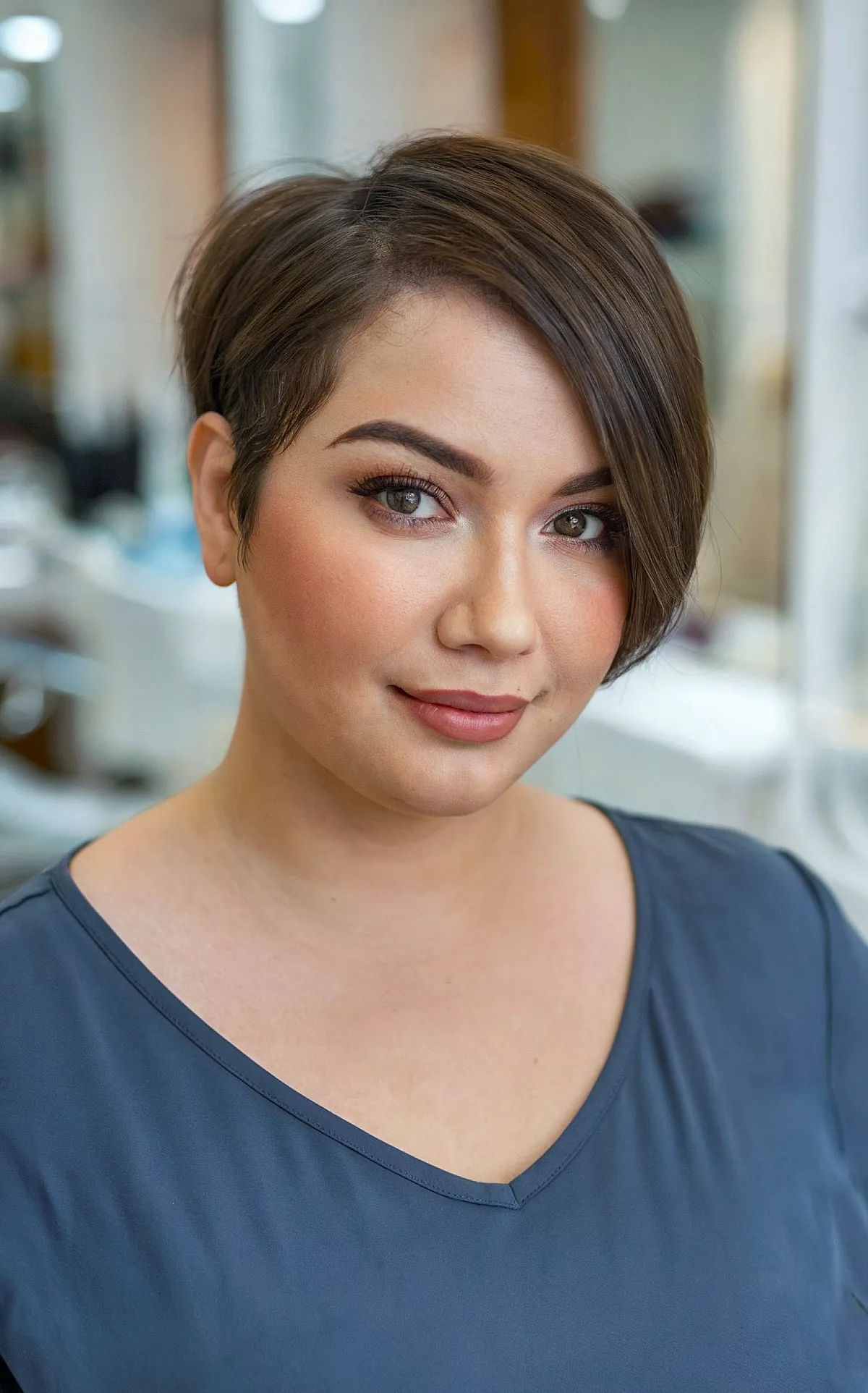 Side-Parted Pixie Hairstyle for Fine Hair